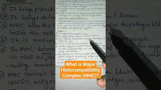 What is Major Histocompatibility ComplexMHC  Functions of MHCimmunology viralshortstrending [upl. by Nwahsauq]