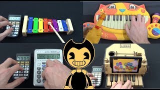 BENDY AND THE INK MACHINE  BUILD OUR MACHINE PLAYED ON FUNNY INSTRUMENTS COMPILATION [upl. by Ulani]