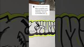 Drawing in graffiti throwie style graffitithrowup graffiti satisfying [upl. by Notpmah]