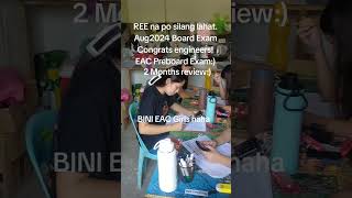 REE board exam Aug2024 EAC Review 2 months preparation at engineers n po silang lahat [upl. by Attenov]