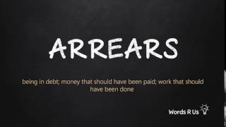 How to Pronounce ARREARS in American English [upl. by Anne-Marie249]