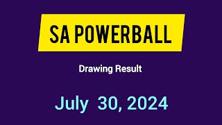 Sa Powerball Results Tuesday 30 July 2024  Powerball Plus Result [upl. by Melessa]