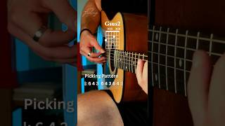 Beautiful fingerpicking  Simple Chords 👉✋🎸 fingerstyle acousticguitar [upl. by Marga]