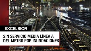 Cierran varias estaciones de la Línea A del Metro de la CDMX por inundación en vías [upl. by Winther706]