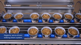 TRAMPER S580 traysealer  highoutput packaging of fried onions at Top Taste The Netherlands [upl. by Anaihk]