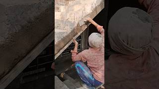 Plastering off jina construction plaster trending civil shorts vlog [upl. by Velick637]