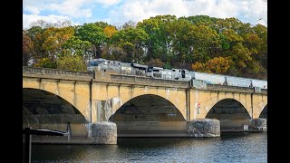 Norfolk Southern H86 crossing the Schuylkill [upl. by Yeliak593]