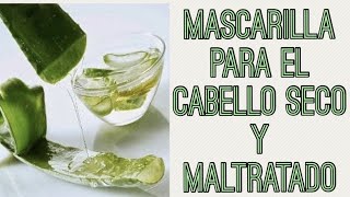 Tratamiento Casero para el Cabello Seco y Maltratado con Aloe Vera  Sabila [upl. by Aeniah]