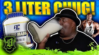 3 Liter Ronnie Coleman King Mass Protein Shake Chug [upl. by Remled]