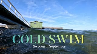 COLD Swim at TURNING TORSO Malmö Beach  Mesmerizing Day in September ep56 beachlife sweden [upl. by Llennaj]