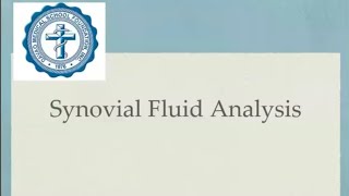 Synovial Fluid Analysis  Dr Ancheta [upl. by Apul]