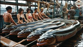 How Fishermen Go For Giant Moray Eel Catching and Prepare Delicious Vietnamese Food [upl. by Ainitsirhc6]