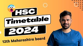 HSC timetable 2024  12th Maharashtra Board exam 2024 update [upl. by Ngo]