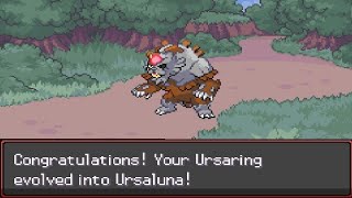 How to Evolving Ursaring into Ursaluna Blood Moon  Pokemon Super Dark Worship 20 [upl. by Ceporah]