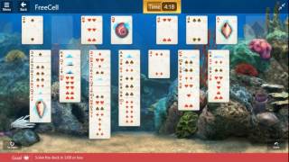 Coral Cove  Expert  FreeCell Solve the deck in 500 or less [upl. by Ased322]