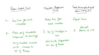 Lec 51  Comparison of Load Flow Methods  Power Systems [upl. by Ahcrop]