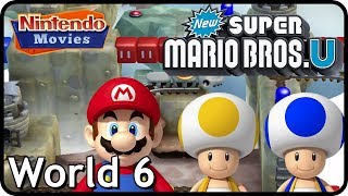 New Super Mario Bros U World 6 RockCandy Mines All Star Coins 100 Multiplayer Walkthrough [upl. by Madid]