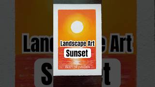 Oil Pastel Art Sunset Scenery art oilpastel oilpasteldrawing creativeart [upl. by Anividul]