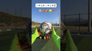 Multi BALL Asmr Gloves Mix Catching The Ball 🧤⚽️🏀🎈shorts ball asmr goalkeeper [upl. by Oilime]