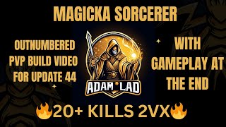 ESO  Magicka Sorcerer PvP Build With Gameplay  Update 44 [upl. by Par]