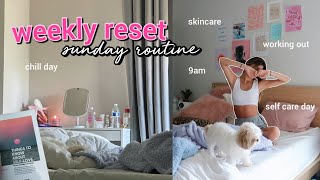 my weekly reset routine skincare hair care routine cleaning room amp self care [upl. by Marcile]