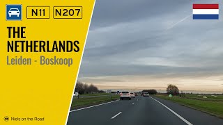 Driving in the Netherlands Rijksweg N11 amp N207 from Leiden to Boskoop [upl. by Younger]