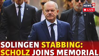 Solingen Knife Attack News LIVE  German Chancellor Olaf Scholz Attends Memorial  Germany  N18G [upl. by Gardy]