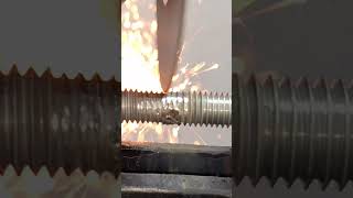 Thread Cutting with Angle Grinder [upl. by Ecirpac]