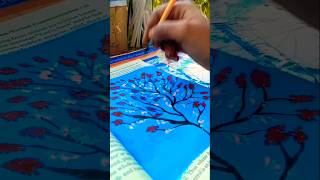 Easy Cherry Blossom 🌸 Painting For Beginners 🎨✨ shots cherryblossompainting trending viralshort [upl. by Netneuq118]