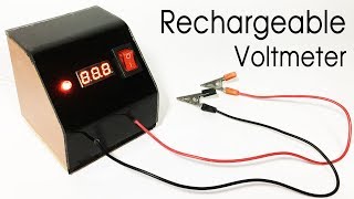 DIY Voltmeter Rechargeable  Simple amp New Design  030V DC [upl. by Adihaj52]