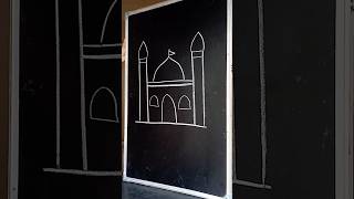 29s Easy Mosque🕌 drawing shorts [upl. by Castora]