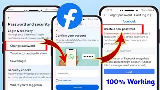 Cómo cambiar la contraseña de Facebook sin el código de WhatsAppimportantes en el centro de cuentas [upl. by Assira]