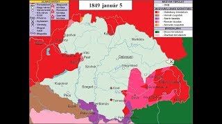 Hungarian Revolution and Freedom War of 18481849 Map Every day [upl. by Kiki211]