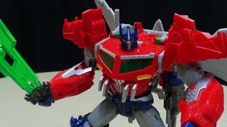 Transformers Prime Beast Hunters Voyager OPTIMUS PRIME EmGos Transformers Reviews N Stuff [upl. by Zerk205]