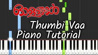 Thumbi Vaa Piano Tutorial Notes amp MIDI  Olangal  Malayalam Song [upl. by Hanoy600]