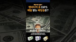 엔비디아 숏 배당ETF 등장 DIPS 1000주 매수시 매달 배당금은 [upl. by Ococ]