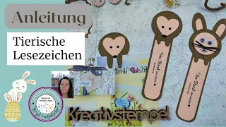 Anleitung Lesezeichen basteln  Tierische Lesezeichen selber basteln  DIY Bookmarks [upl. by Parthinia]