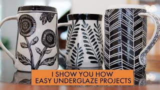 Underglaze Transfer Decals onto Bisque Pottery [upl. by Airtened]