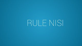 rule nisi nisi decreewhat are the examples of rule nisi meaning of nisi nisi  nisi order [upl. by Kcirdled]