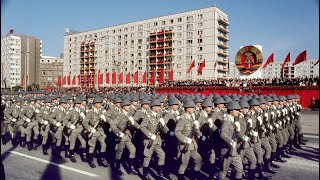 East German Military Parade 1956 ColorRestored NVA nva parade eastgerman germany military [upl. by Oileduab]