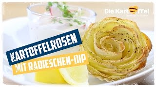 Kartoffelrosen mit RadieschenDip [upl. by Nrobyalc]