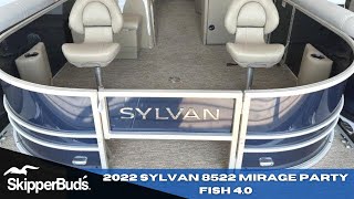 2022 Sylvan 8522 Mirage Party Fish 40 Pontoon Tour SkipperBuds [upl. by Ib]