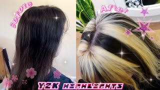 I bleached my sister’s hair  DIY chunky highlights ୨୧ [upl. by Gerfen]