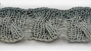 How to knit  Cable with drop stitches  Knitting stitch  reversible knitting stitch [upl. by Gilead959]