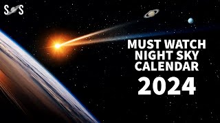 Night Sky Calendar 2024  Astronomy Calendar 2024 [upl. by Ahsenahs]