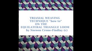 Equilateral Triangle Loom How to Weave the Triaxial Weaving Technique by Noreen CroneFindlay [upl. by Rosanne]