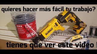 atornillador para tablarocadurlockpaneles de yeso DeWALT DCF620D2 Y aditamento DCF6201 [upl. by Arannahs161]