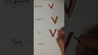 Letter Vv  Writing Tutorial For Kids lettering calligraphy forkids ytshorts Leepaarts [upl. by Noivaz417]