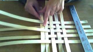 Basket Weaving Video 3 Weave a basic square or rectangular basket base [upl. by Alliber]