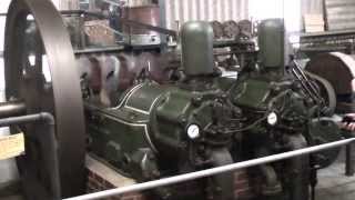 Ruston Hornsby 9HRC Twin Cylinder Stationary Diesel Engine [upl. by Ogait]